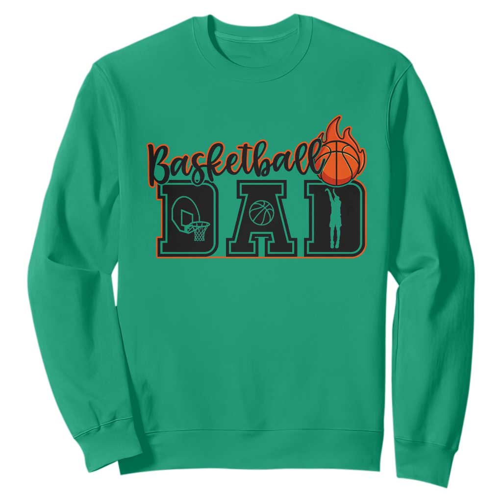 Basketball Dad Sweatshirt Gift For Sport Lover TS12 Irish Green Print Your Wear