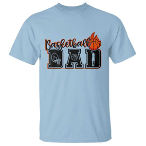 Basketball Dad T Shirt Gift For Sport Lover TS12 Light Blue Print Your Wear