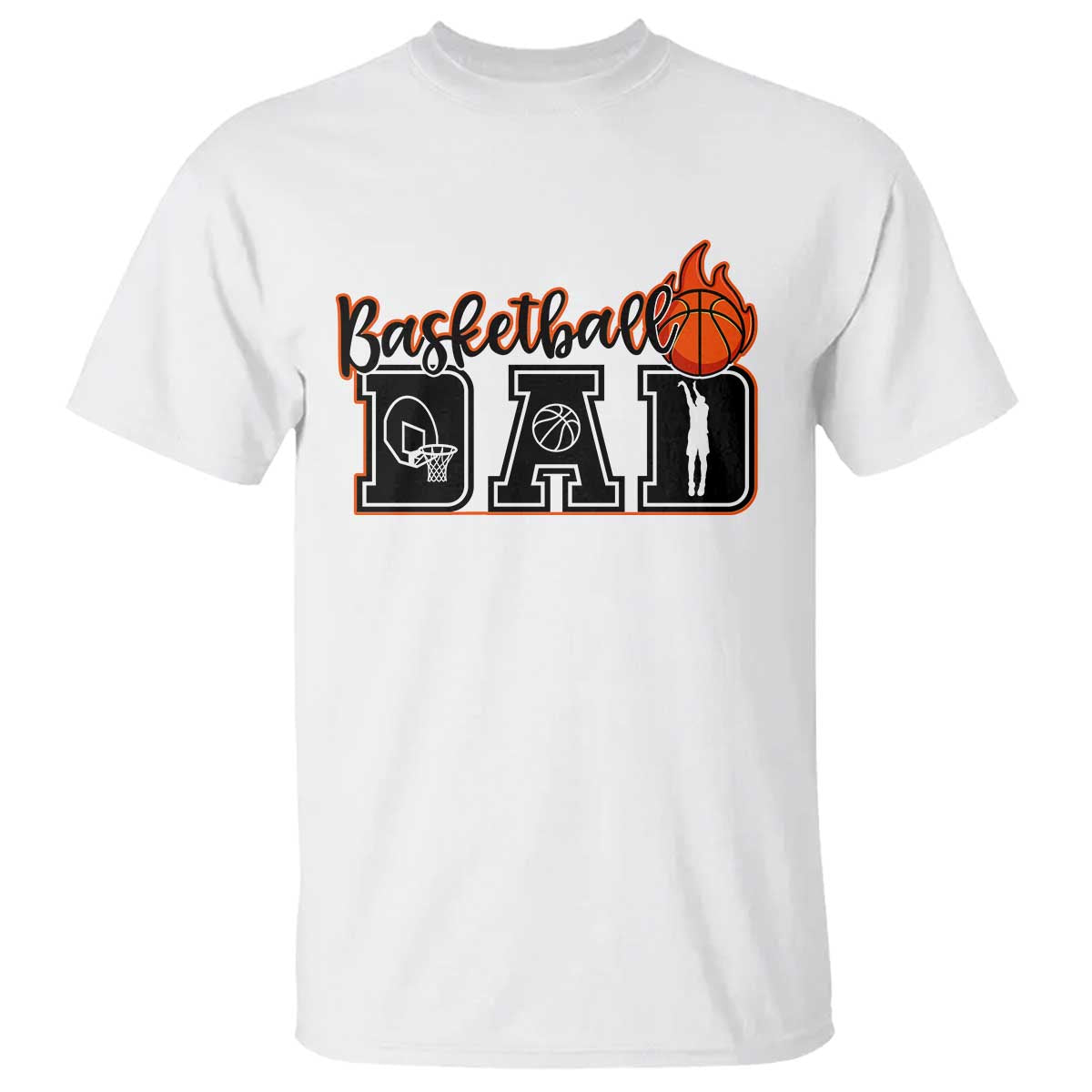 Basketball Dad T Shirt Gift For Sport Lover TS12 White Print Your Wear