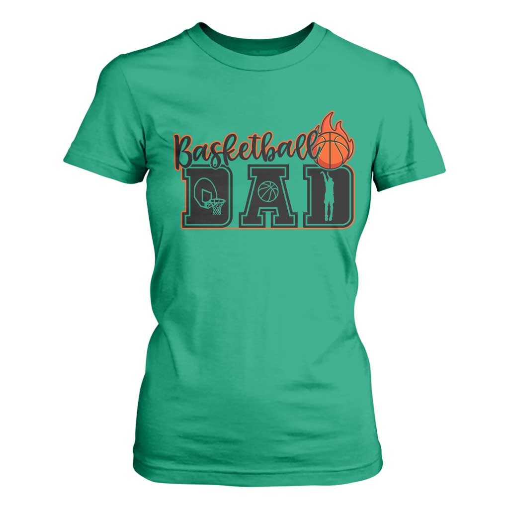 Basketball Dad T Shirt For Women Gift For Sport Lover TS12 Irish Green Print Your Wear