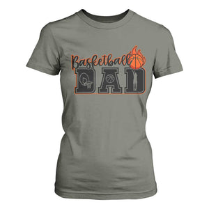 Basketball Dad T Shirt For Women Gift For Sport Lover TS12 Military Green Print Your Wear