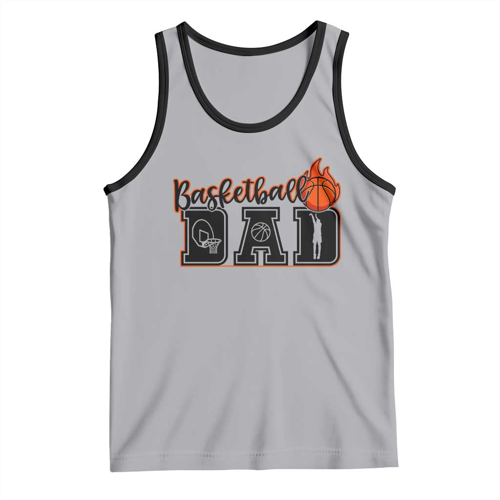 Basketball Dad Tank Top Gift For Sport Lover TS12 Athletic Heather Black Print Your Wear