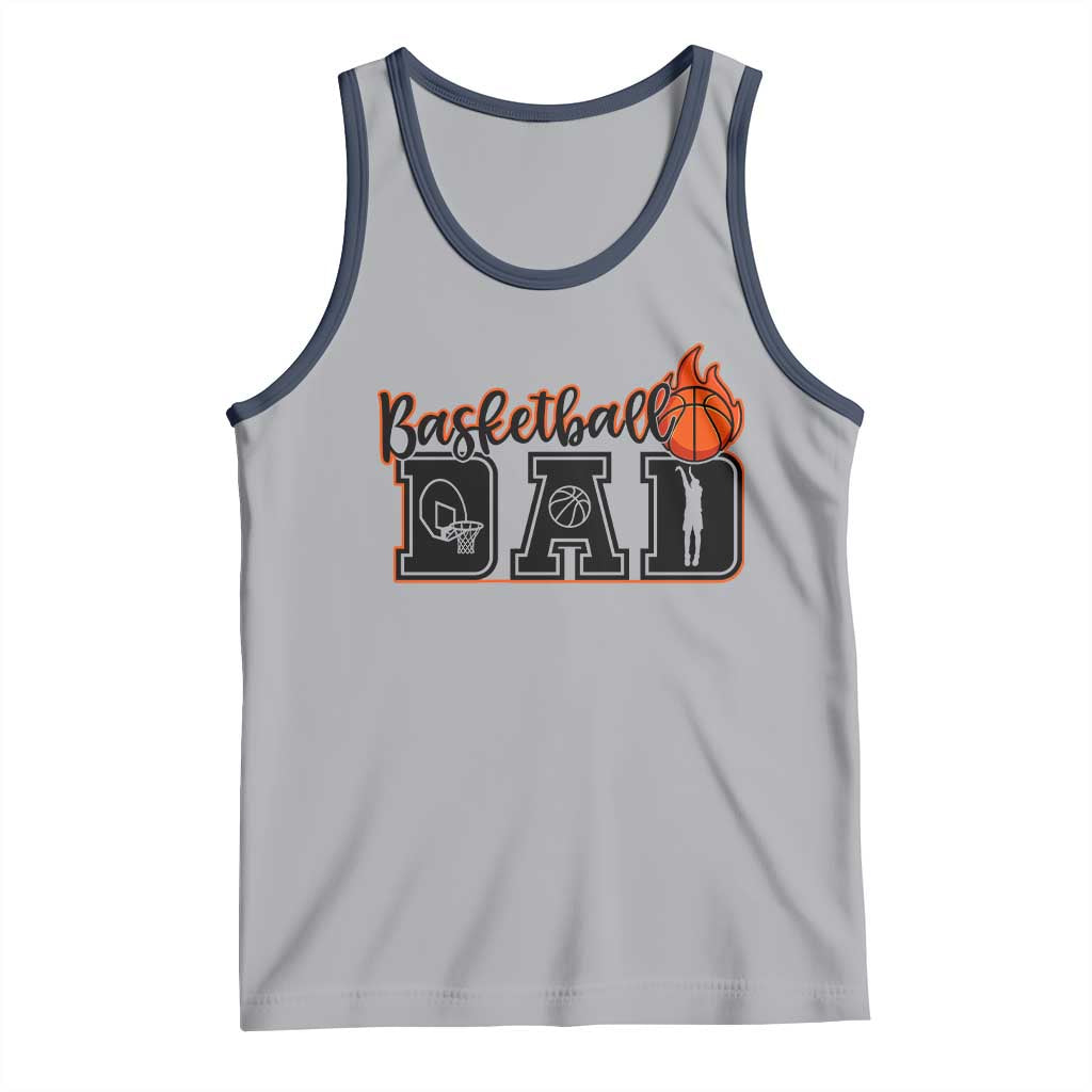 Basketball Dad Tank Top Gift For Sport Lover TS12 Athletic Heather Navy Print Your Wear