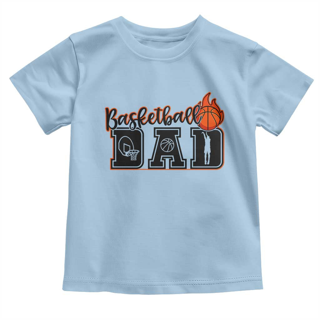 Basketball Dad Toddler T Shirt Gift For Sport Lover TS12 Light Blue Print Your Wear