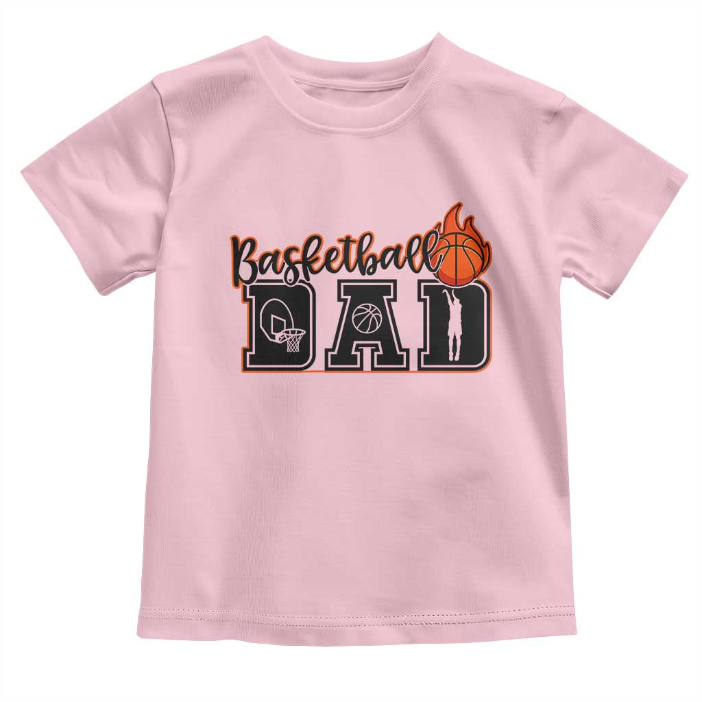 Basketball Dad Toddler T Shirt Gift For Sport Lover TS12 Light Pink Print Your Wear