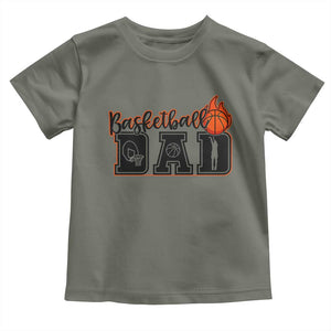 Basketball Dad Toddler T Shirt Gift For Sport Lover TS12 Military Green Print Your Wear
