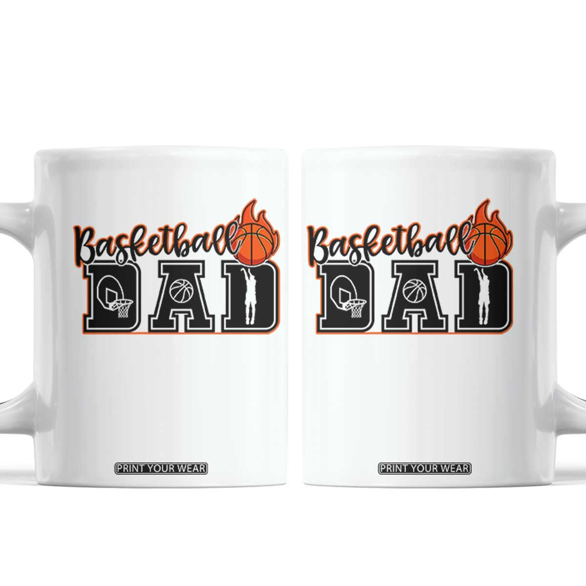 Basketball Dad Coffee Mug Gift For Sport Lover TS12 White Print Your Wear