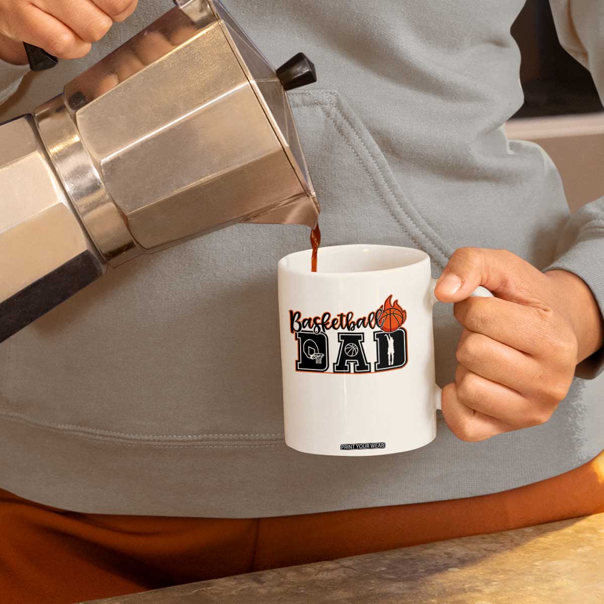 Basketball Dad Coffee Mug Gift For Sport Lover TS12 Print Your Wear