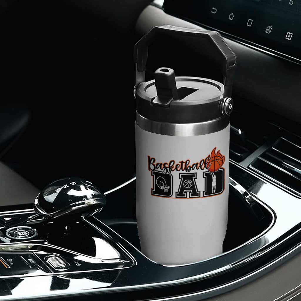 Basketball Dad Flip Straw Tumbler Gift For Sport Lover TS12 Print Your Wear