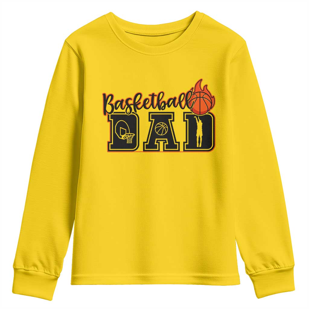 Basketball Dad Youth Sweatshirt Gift For Sport Lover TS12 Daisy Print Your Wear