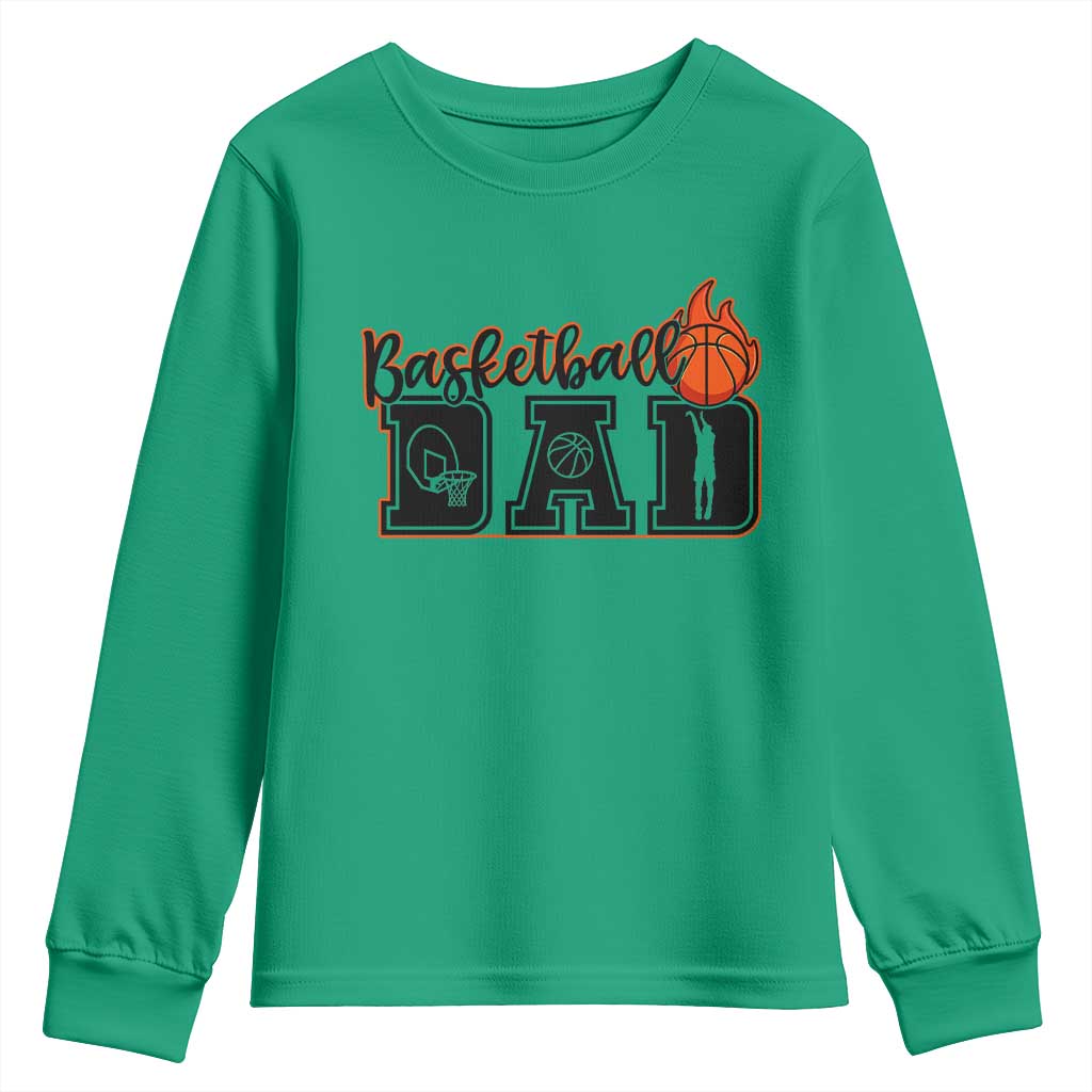 Basketball Dad Youth Sweatshirt Gift For Sport Lover TS12 Irish Green Print Your Wear