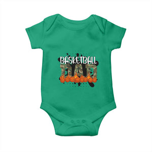 Basketball Dad Baby Onesie Camouflage Flame Graphic For Sport Lover TS12 Irish Green Print Your Wear