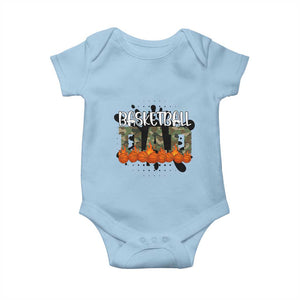 Basketball Dad Baby Onesie Camouflage Flame Graphic For Sport Lover TS12 Light Blue Print Your Wear