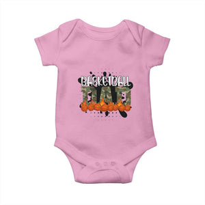 Basketball Dad Baby Onesie Camouflage Flame Graphic For Sport Lover TS12 Light Pink Print Your Wear