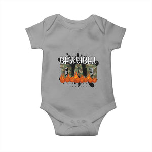 Basketball Dad Baby Onesie Camouflage Flame Graphic For Sport Lover TS12 Sport Gray Print Your Wear