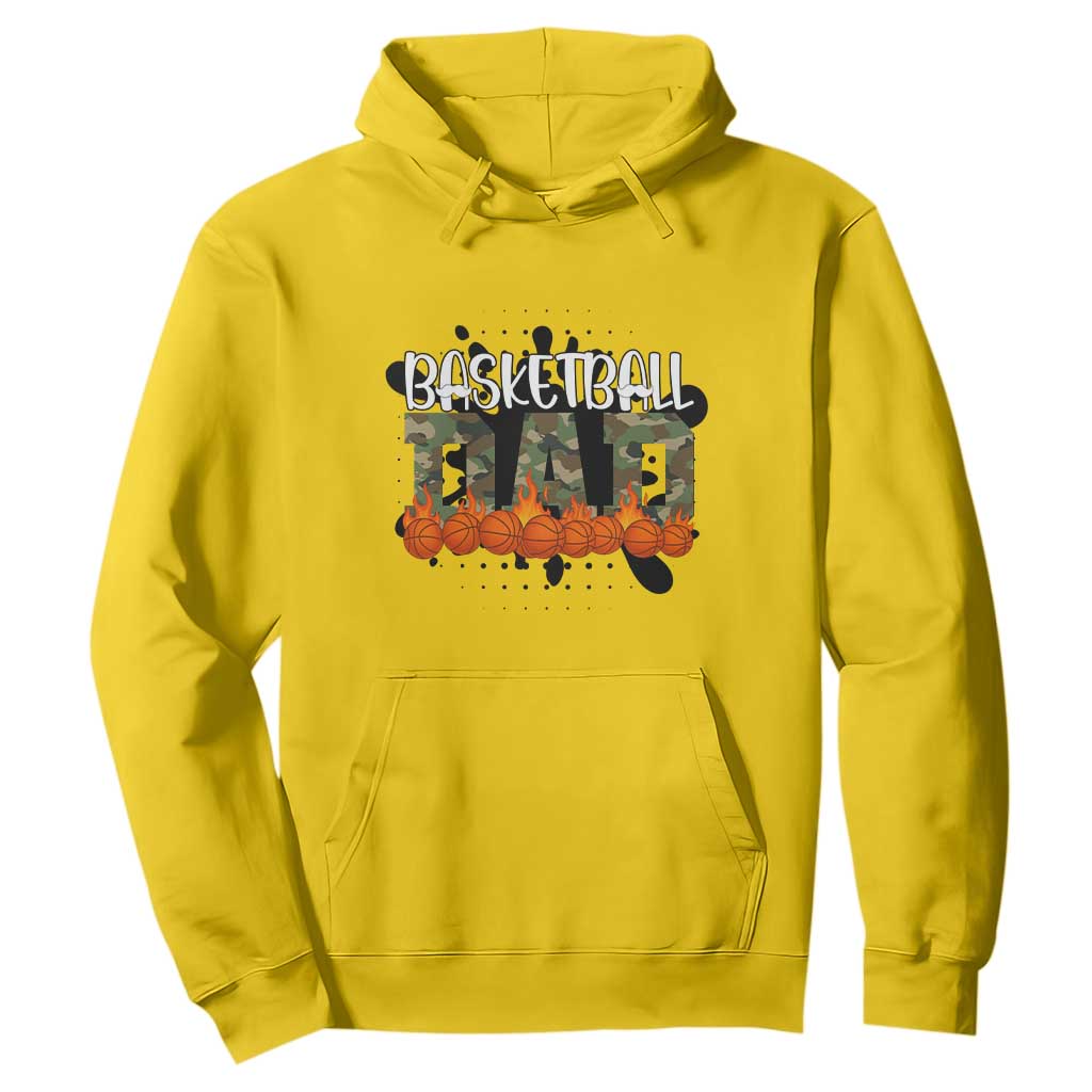 Basketball Dad Hoodie Camouflage Flame Graphic For Sport Lover TS12 Daisy Print Your Wear