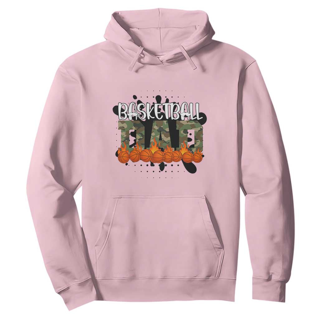 Basketball Dad Hoodie Camouflage Flame Graphic For Sport Lover TS12 Light Pink Print Your Wear