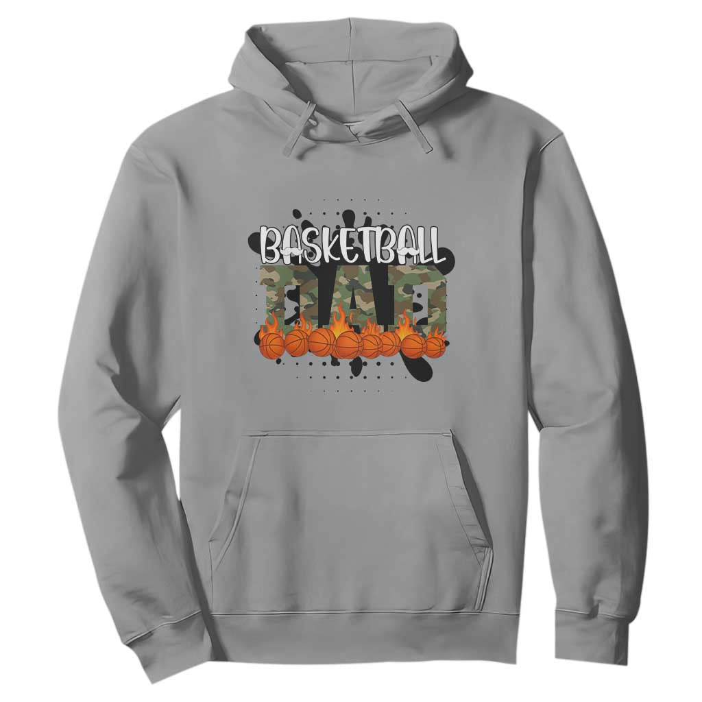 Basketball Dad Hoodie Camouflage Flame Graphic For Sport Lover TS12 Sport Gray Print Your Wear