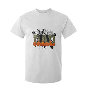 Basketball Dad T Shirt For Kid Camouflage Flame Graphic For Sport Lover TS12 White Print Your Wear