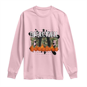 Basketball Dad Long Sleeve Shirt Camouflage Flame Graphic For Sport Lover TS12 Light Pink Print Your Wear