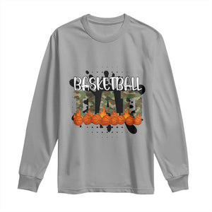 Basketball Dad Long Sleeve Shirt Camouflage Flame Graphic For Sport Lover TS12 Sport Gray Print Your Wear