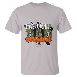 Basketball Dad T Shirt Camouflage Flame Graphic For Sport Lover TS12 Ice Gray Print Your Wear