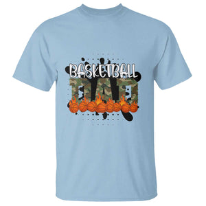 Basketball Dad T Shirt Camouflage Flame Graphic For Sport Lover TS12 Light Blue Print Your Wear