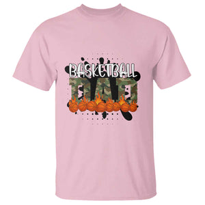 Basketball Dad T Shirt Camouflage Flame Graphic For Sport Lover TS12 Light Pink Print Your Wear