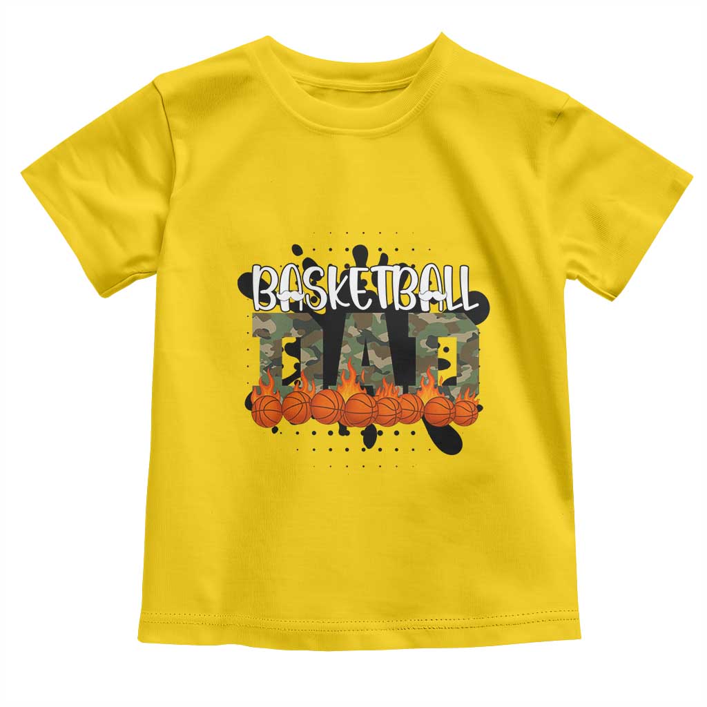 Basketball Dad Toddler T Shirt Camouflage Flame Graphic For Sport Lover TS12 Daisy Print Your Wear