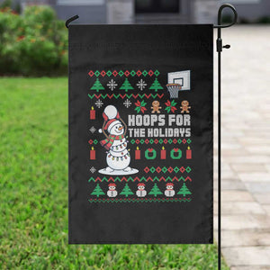 Funny Christmas Basketball Snowmen Garden Flag Hoops For The Holidays Ugly Sweater TS12 Print Your Wear