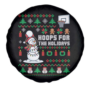 Funny Christmas Basketball Snowmen Spare Tire Cover Hoops For The Holidays Ugly Sweater TS12 Print Your Wear