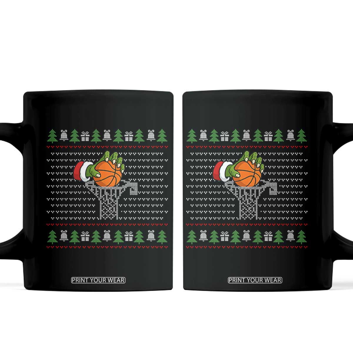 Funny Zombie Hand Basketball Christmas Gift Coffee Mug TS12 Black Print Your Wear