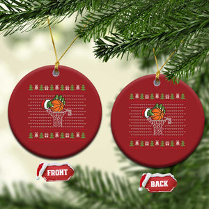 Funny Zombie Hand Basketball Xmas Gift Christmas Ornament TS12 Circle Red Print Your Wear