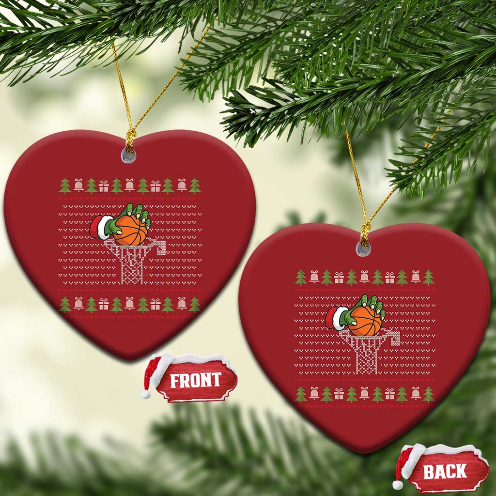 Funny Zombie Hand Basketball Xmas Gift Christmas Ornament TS12 Heart Red Print Your Wear