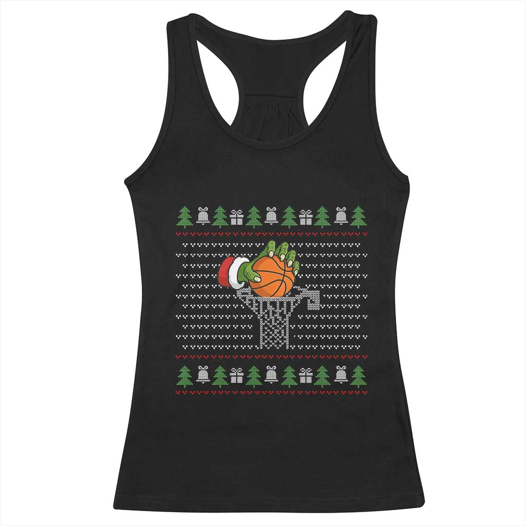 Funny Zombie Hand Basketball Christmas Gift Racerback Tank Top TS12 Black Print Your Wear