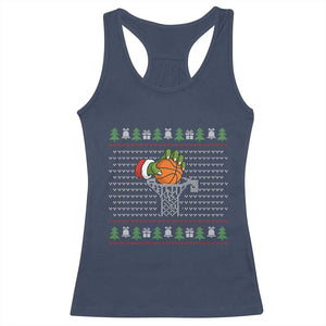Funny Zombie Hand Basketball Christmas Gift Racerback Tank Top TS12 Navy Print Your Wear