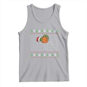Funny Zombie Hand Basketball Christmas Gift Tank Top TS12 Athletic Heather Print Your Wear