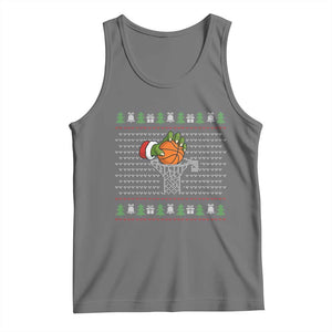 Funny Zombie Hand Basketball Christmas Gift Tank Top TS12 Black Heather Print Your Wear