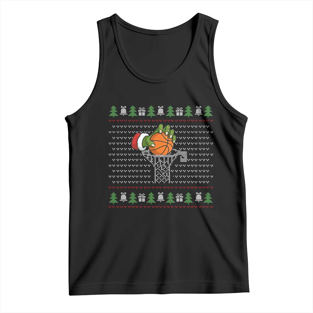 Funny Zombie Hand Basketball Christmas Gift Tank Top TS12 Black Print Your Wear