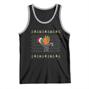 Funny Zombie Hand Basketball Christmas Gift Tank Top TS12 Black Athletic Heather Print Your Wear