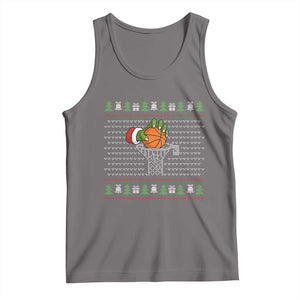 Funny Zombie Hand Basketball Christmas Gift Tank Top TS12 Deep Heather Print Your Wear