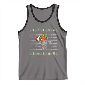 Funny Zombie Hand Basketball Christmas Gift Tank Top TS12 Deep Heather Black Print Your Wear