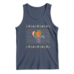Funny Zombie Hand Basketball Christmas Gift Tank Top TS12 Navy Print Your Wear
