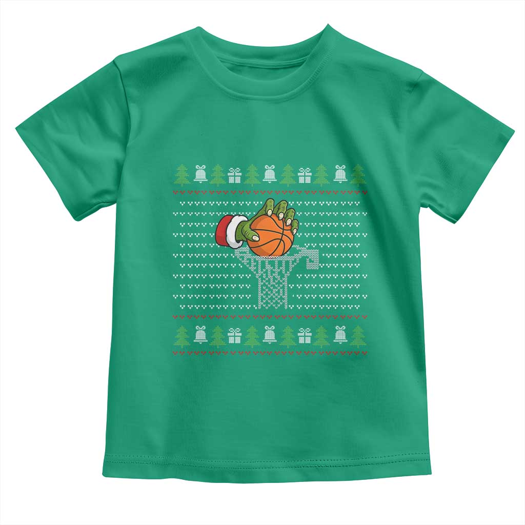 Funny Zombie Hand Basketball Christmas Gift Toddler T Shirt TS12 Irish Green Print Your Wear