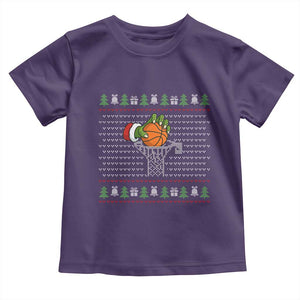 Funny Zombie Hand Basketball Christmas Gift Toddler T Shirt TS12 Purple Print Your Wear