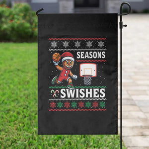 Seasons Swishes Garden Flag Funny Gingerbread Basketball Christmas Gift TS12 Print Your Wear