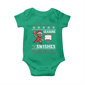 Seasons Swishes Baby Onesie Funny Gingerbread Basketball Christmas Gift TS12 Irish Green Print Your Wear
