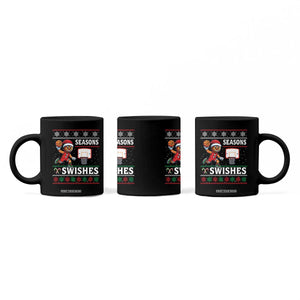 Seasons Swishes Coffee Mug Funny Gingerbread Basketball Christmas Gift TS12 Print Your Wear