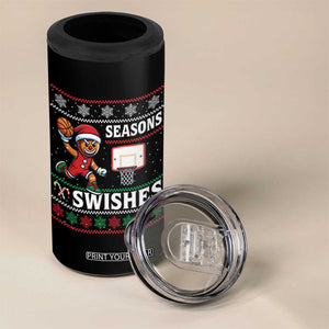 Seasons Swishes 4 in 1 Can Cooler Tumbler Funny Gingerbread Basketball Christmas Gift TS12 Print Your Wear