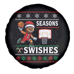Seasons Swishes Spare Tire Cover Funny Gingerbread Basketball Christmas Gift TS12 Print Your Wear